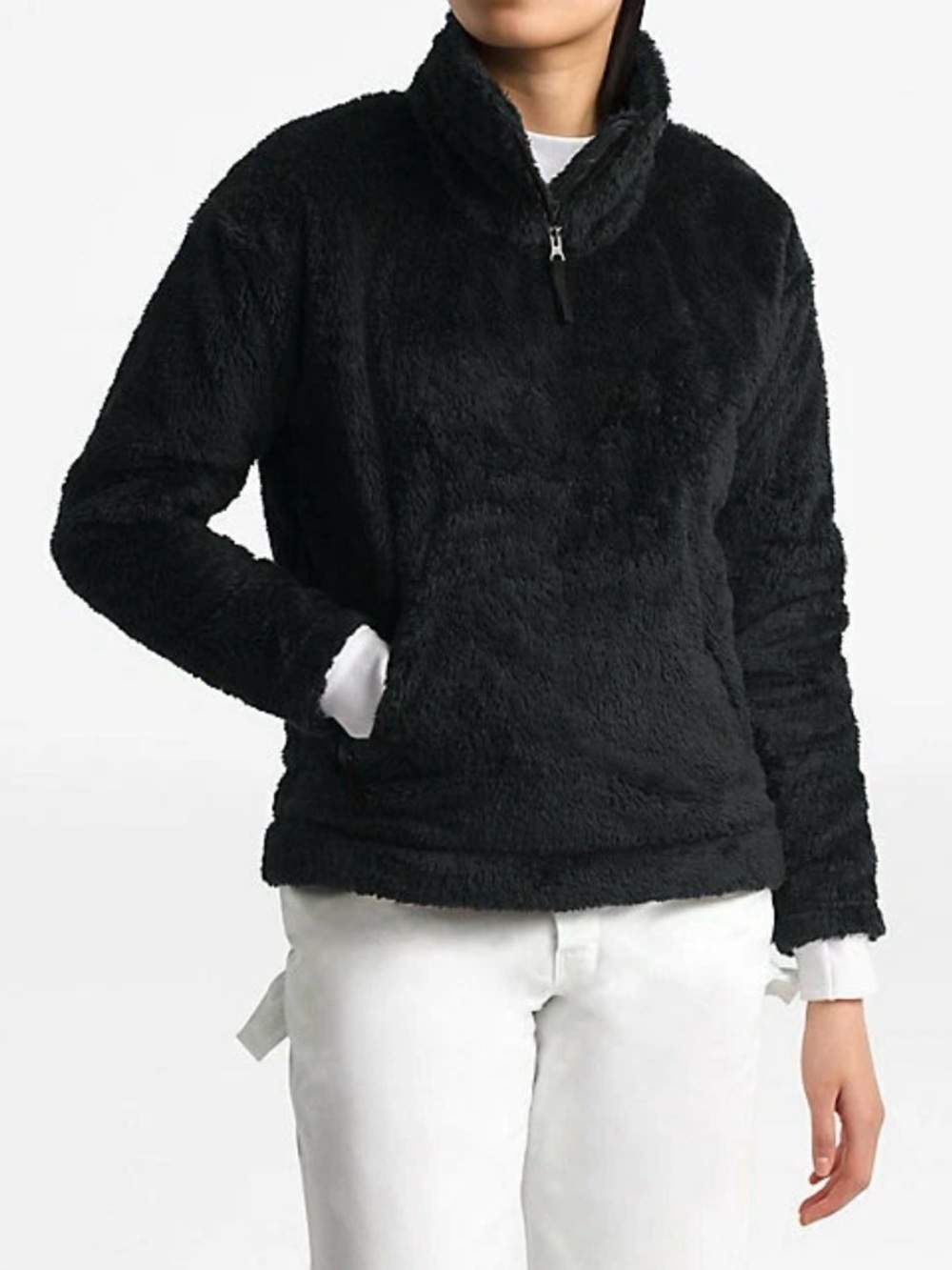 The North Face Women Furry Fleece Zip Pullover Jacket Small